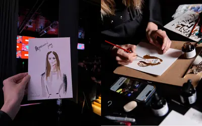 Fashion sketches at the premiere of the TV series “For The First Time”